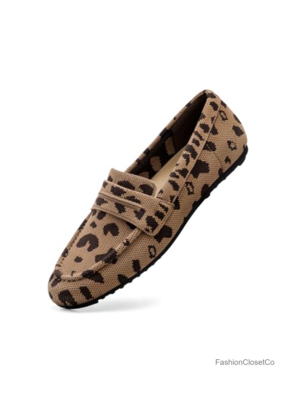 Women's Knit Loafers Non-Slip Work Shoes Memory Foam Slip On Flat